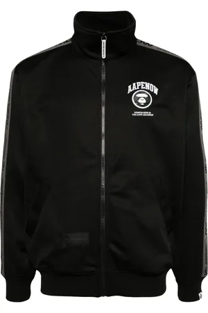 A Bathing Ape Logo-embroidered zip-up jacket