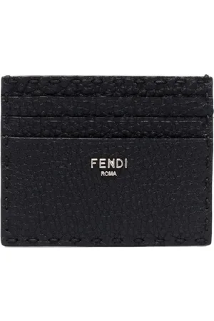 Fendi Logo-lettering leather cardholder