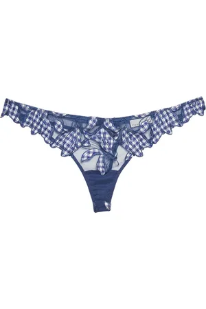 FLEUR DU MAL Lily embroidered hipster thong