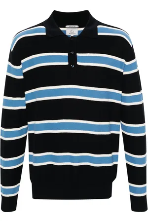 Woolrich Melton striped knitted polo shirt