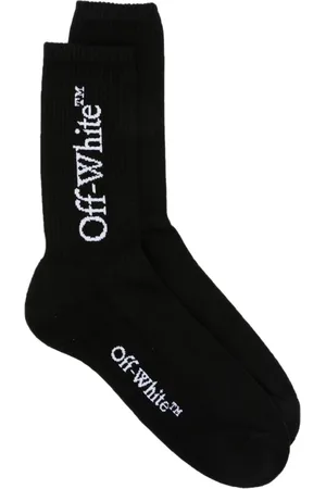 OFF-WHITE Bookish logo-intarsia socks