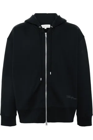 STUDIO NICHOLSON Logo-print zip-up hoodie