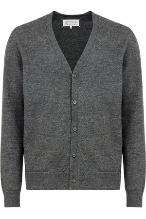 Maison Margiela Elbow-patch fine-knit cardigan