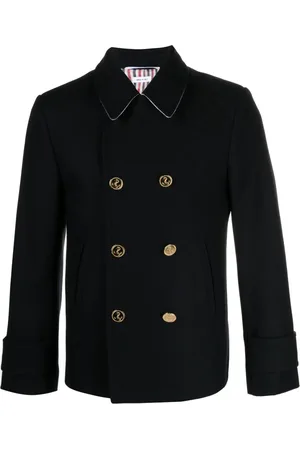Thom Browne Double-breasted wool peacoat