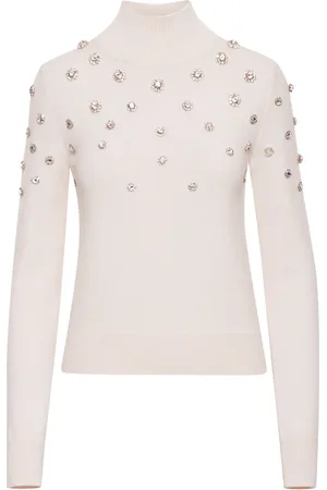 Oscar de la Renta Crystal-embellishment turtleneck top
