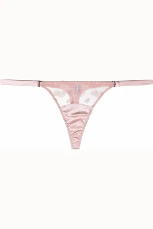 Fleur of England Valentina embroidered tulle thong