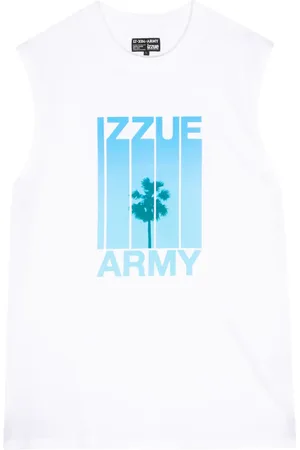 Izzue Palm tree-print cotton tank top