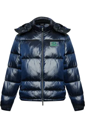 EA7 Logo-patch puffer jacket