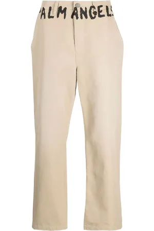 Palm Angels Logo-print chino trousers