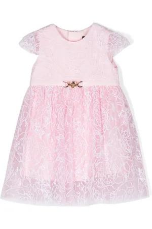 VERSACE Barocco flocked tulle dress