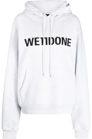We11 Done Logo-print drawstring hoodie