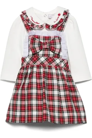 MONNALISA Plaid-check-pattern dress set