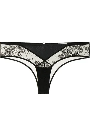 FLEUR DU MAL Embroidered vegan-leather hipster briefs