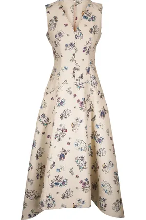 ADAM LIPPES Floral-print midi dress