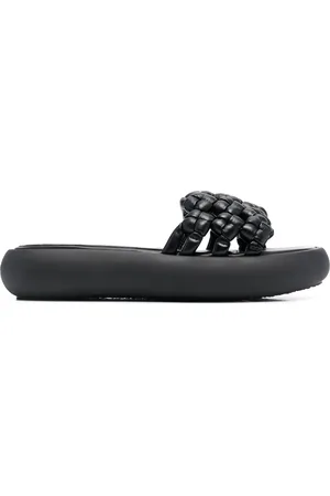 vic matiè Woven leather platform slides