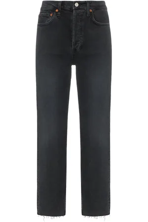 RE/DONE Stovepipe raw hem jeans