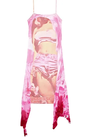 Diesel D-Malory-Long graphic-print draped dress