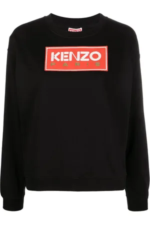Kenzo Logo patch crew-neck sweatshirt