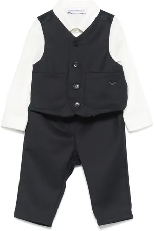 Emporio Armani Logo-embroidered suit