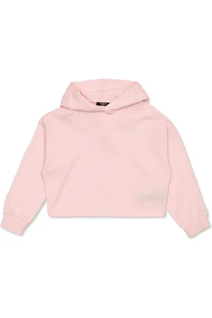 Balmain Logo-embroidered cotton hoodie