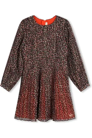 Michael Kors Pleated leopard-print dress