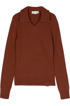 Victoria Beckham Spread-collar ribbed jumper