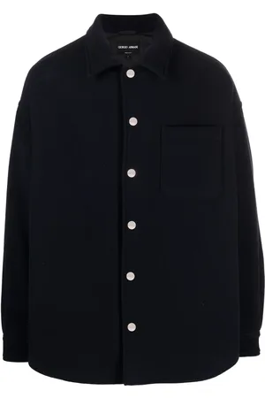 Giorgio Armani Felted virgin wool shirt jacket