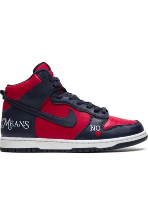 Nike X Supreme SB Dunk High "By Any Means Navy/Red" sneakers