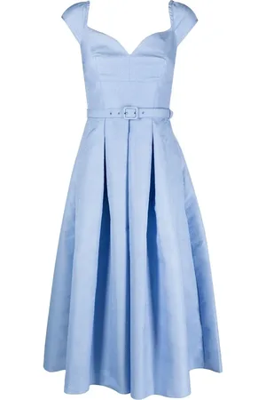 Self-Portrait Pleated midi dress