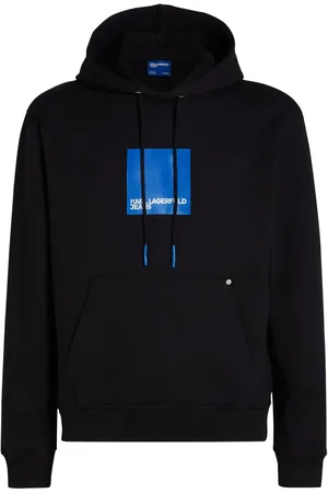 Karl Lagerfeld Box-logo organic-cotton hoodie