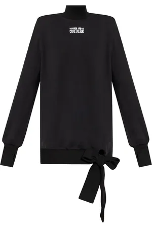 VERSACE Logo-print cotton mini dress