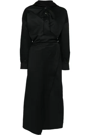 Diesel Long-sleeved hooded wrap dress