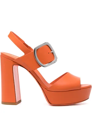 santoni 105mm block-heel sandals
