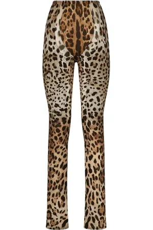 Dolce & Gabbana KIM DOLCE&GABBANA leopard-print flared trousers