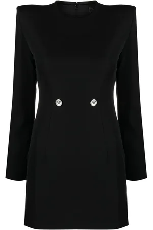 VERSACE Hourglass grain-de-poudre minidress