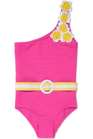 Nessi Byrd Crinkled one-shoulder swimsuit