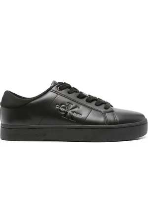Calvin Klein Debossed-logo leather sneakers