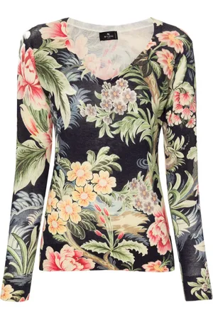 Etro Floral-print knitted jumper