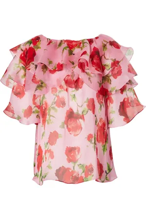 Carolina Herrera Floral-print silk blouse