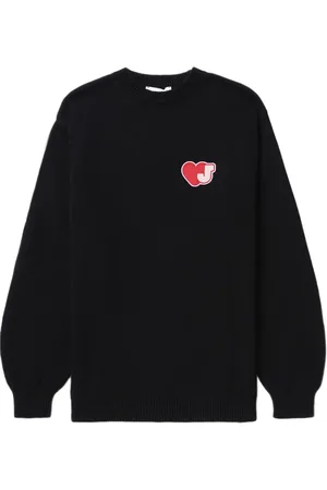 JOSHUA SANDERS Heart-motif cotton jumper