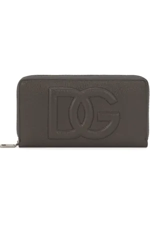 Dolce & Gabbana DG logo zip-around leather wallet