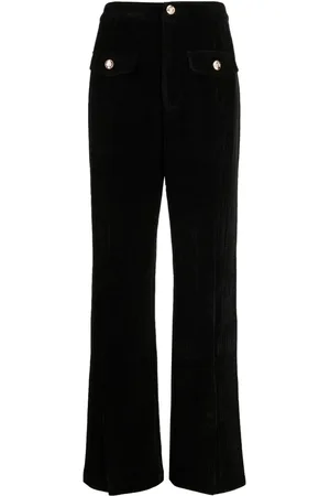 B+AB Pleat-detail corduroy flared trousers