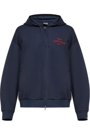 EA7 Logo-embroidered hoodie