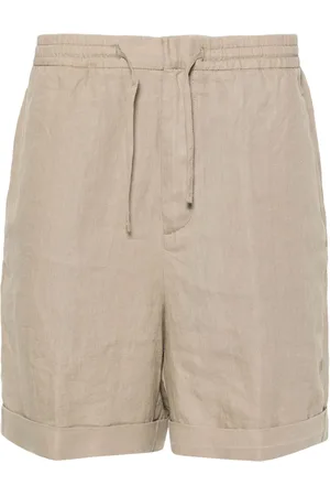 CANALI Slub-texture linen shorts