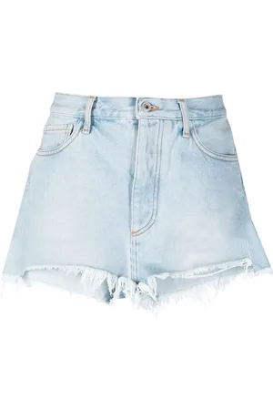 OFF-WHITE Twisted bleach-effect shorts