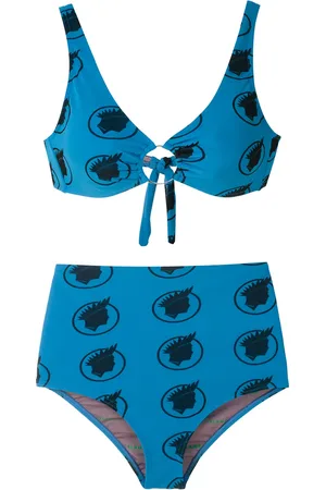 AMIR SLAMA ??ndio print high waisted bikini set