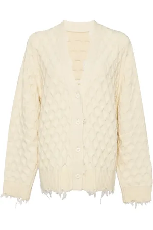 JNBY Collarless loose mid-length cardigan