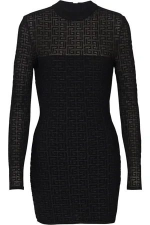 Balmain PB Labyrinth knitted minidress