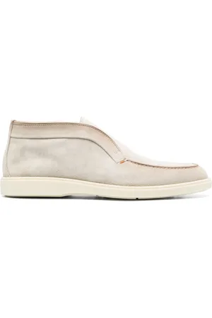 santoni Tonal-stitching leather boots