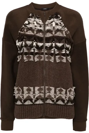 GOEN.J Contrast zip-up cardigan